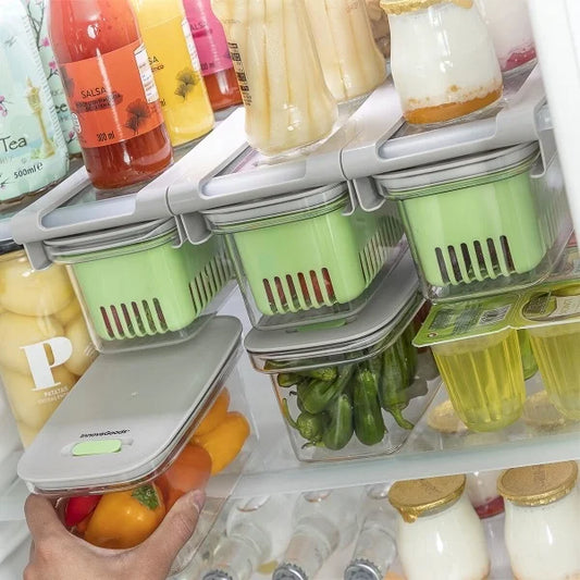 Praktisk matbeholder for kjøleskap
