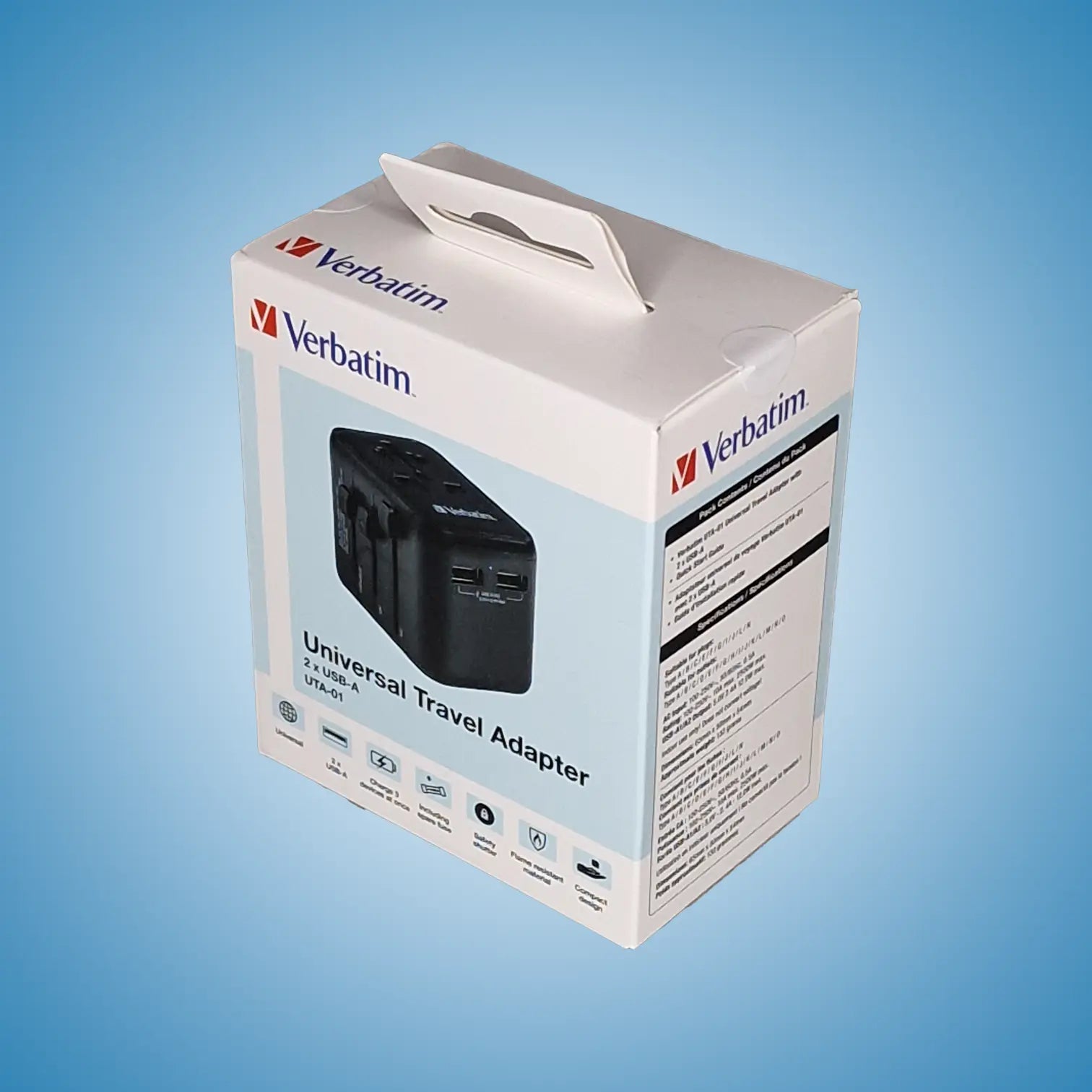 verbatim universal travel adapter i eske