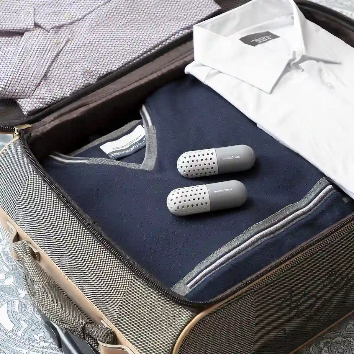 Duftkapsler i en koffert
